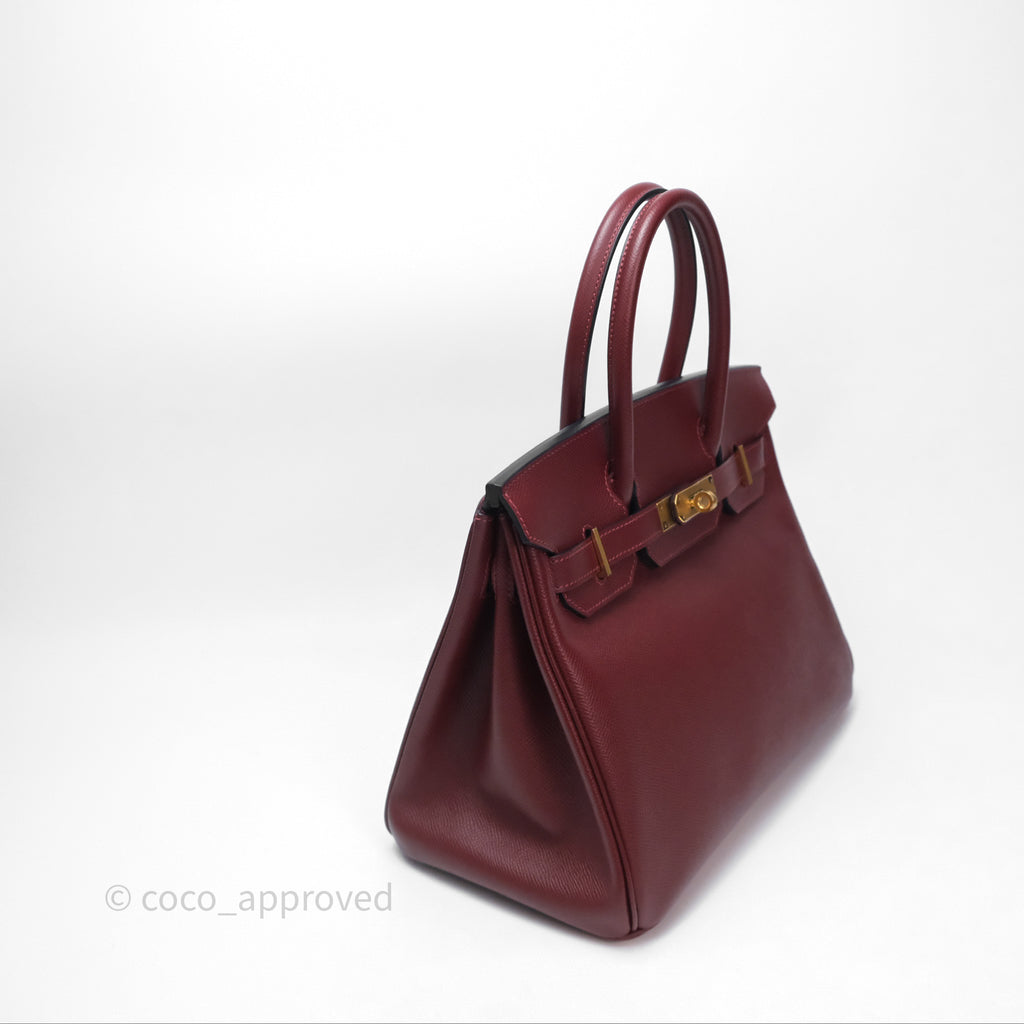 Hermès Birkin 30 Retourne Rouge H 55 Epsom Gold Hardware