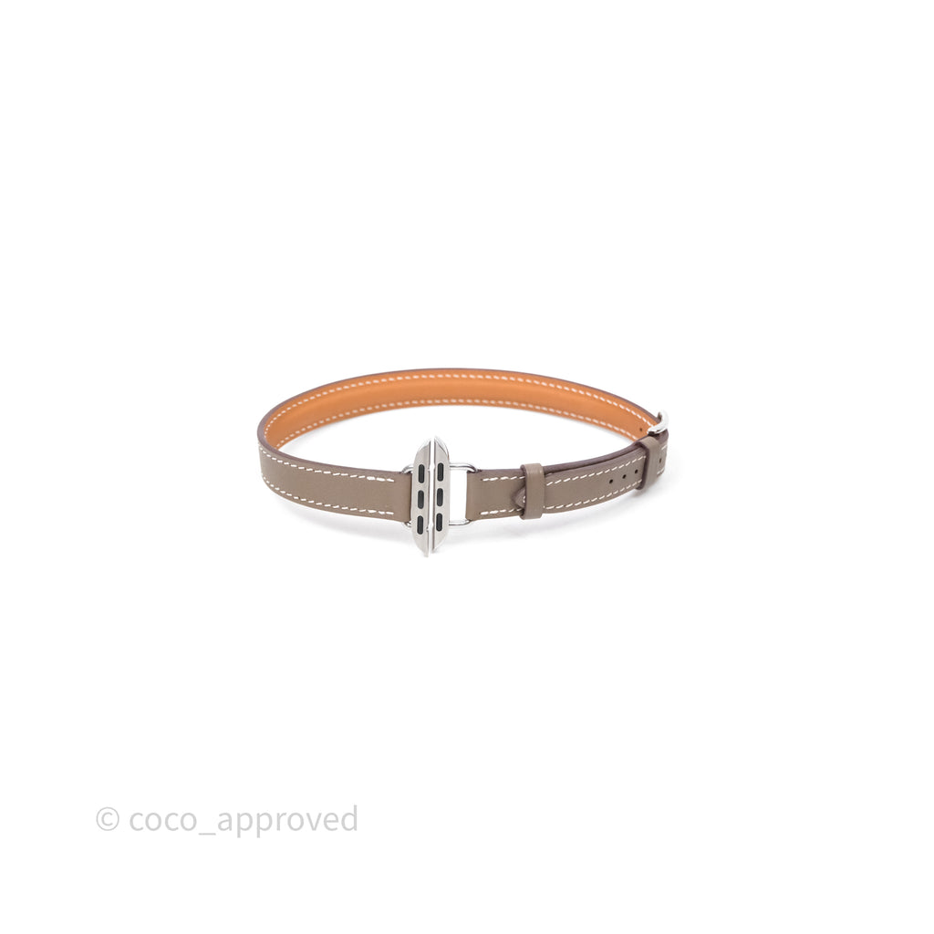 Hermès Band Apple Watch Swift Attelage Etoupe Double Tour 42 mm