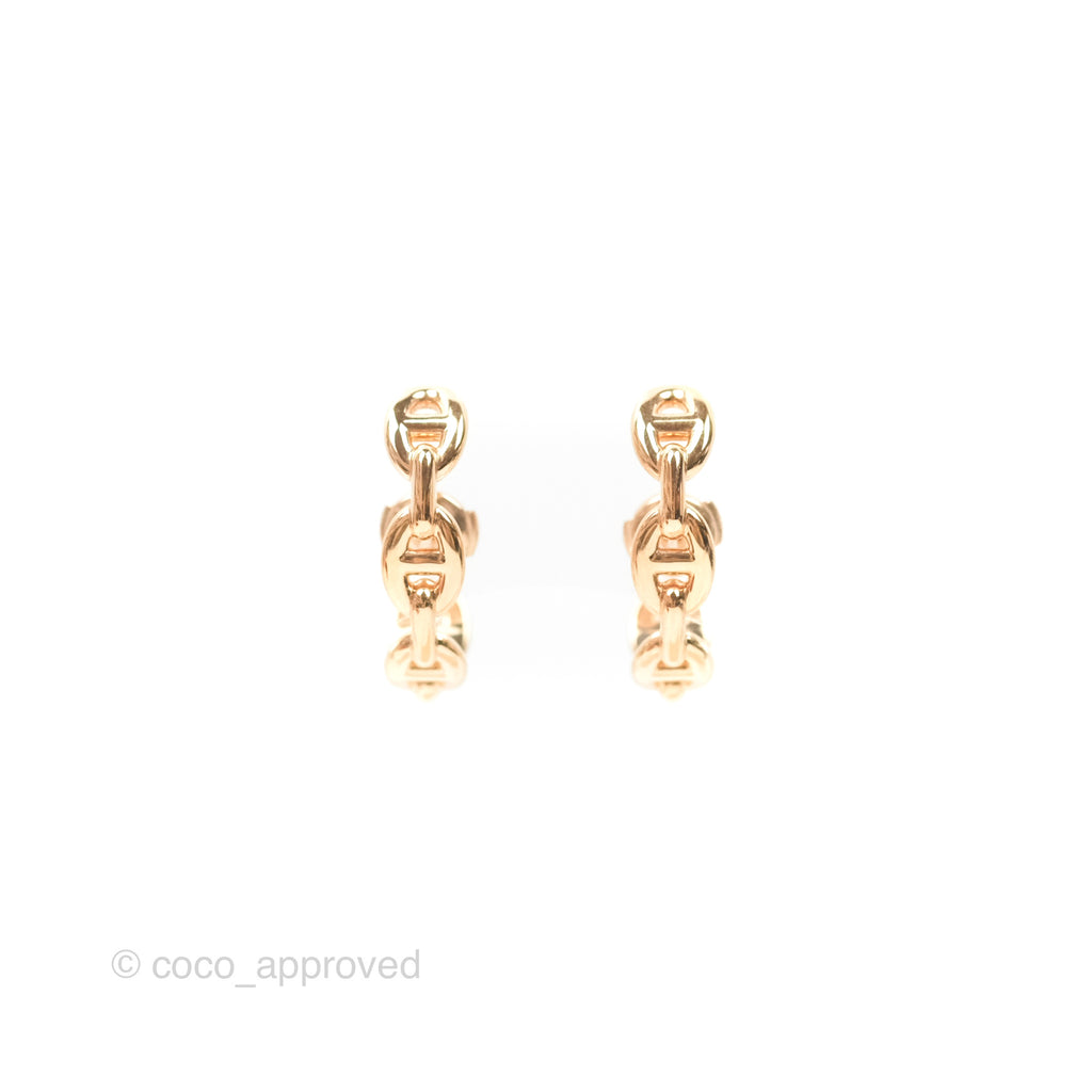 Hermès Chaine d'Ancre Enchainee Earrings Rose Gold