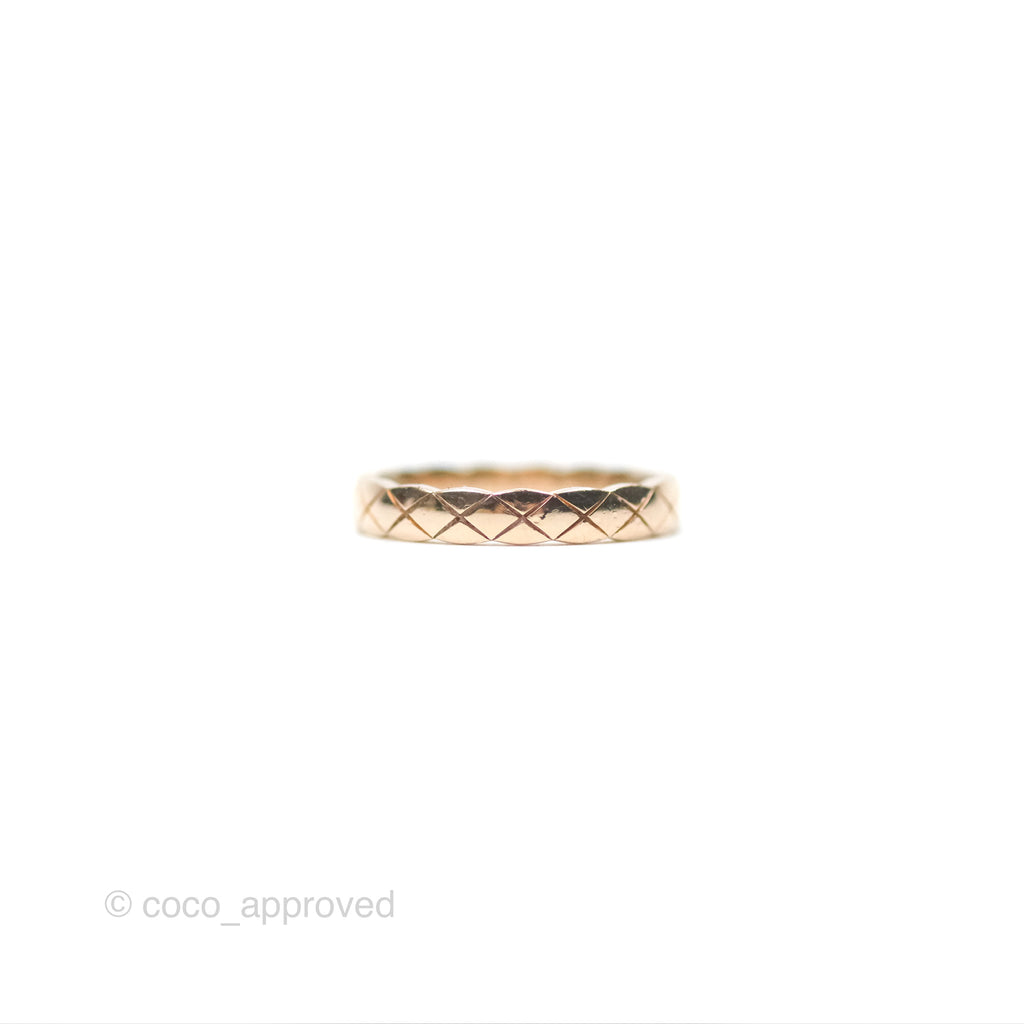 Chanel Coco Crush Ring 18K Beige Gold Size 50