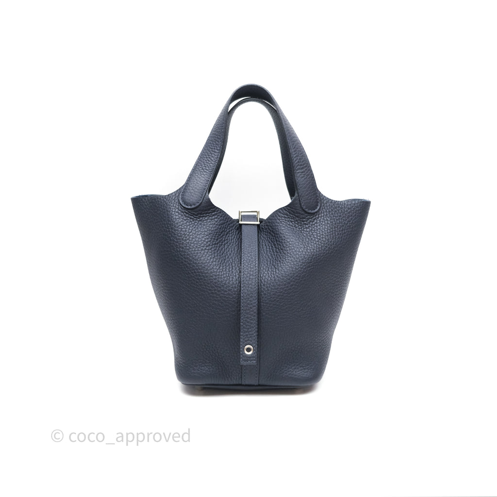 Hermès Picotin 18 Bleu Nuit 2Z Clemence Palladium Hardware