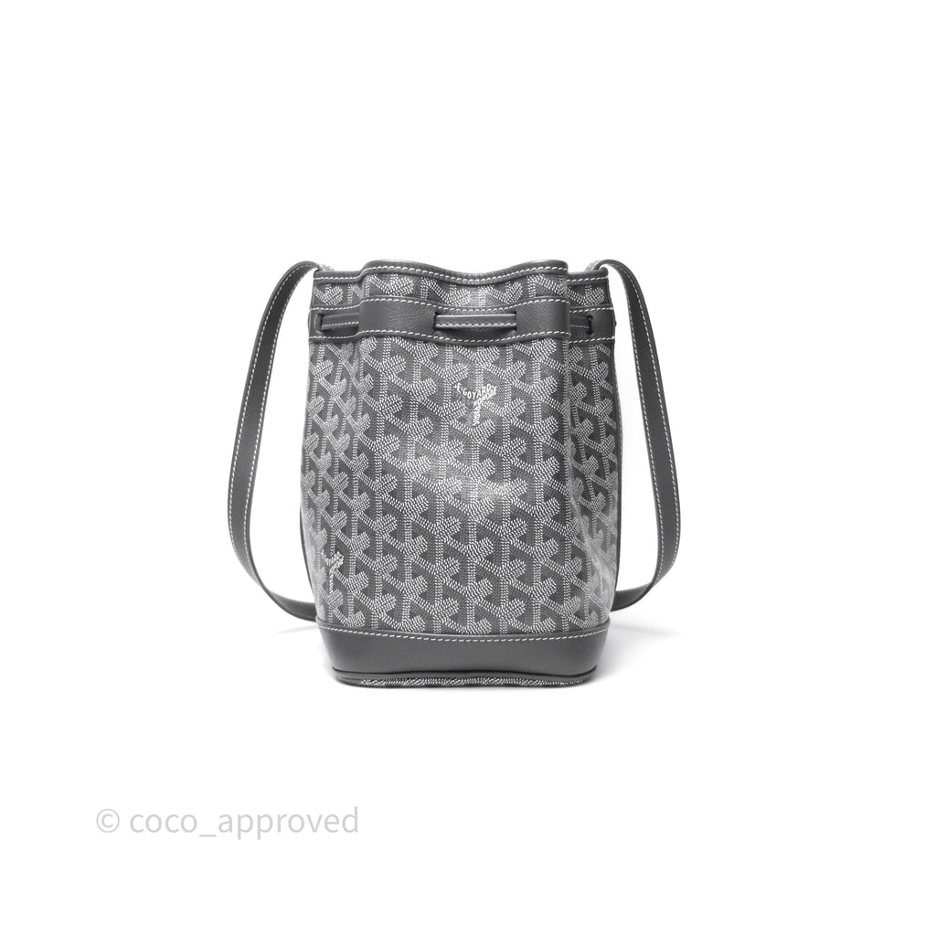 Goyard Petit Flot Bucket Bag Grey Goyardine Canvas