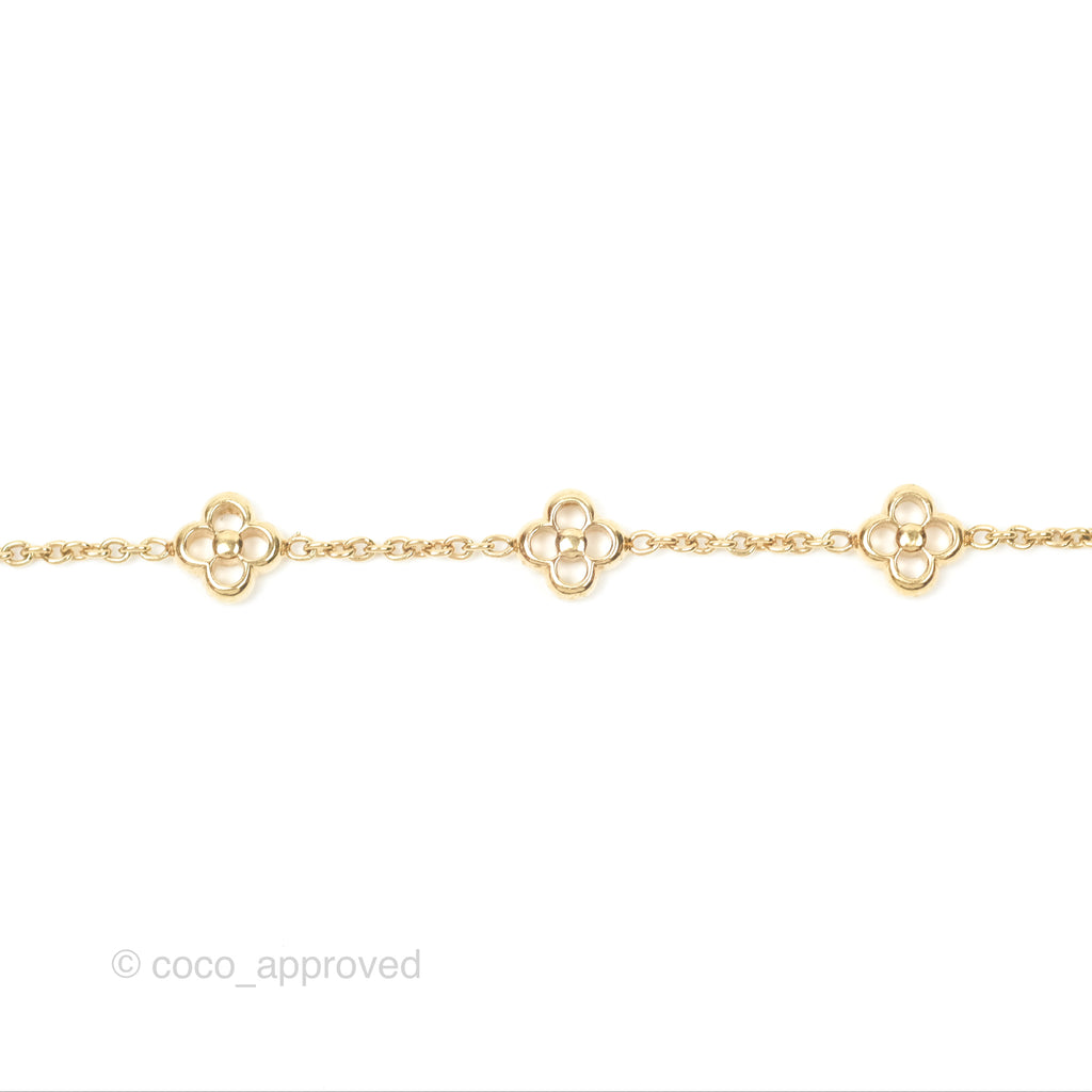 Louis Vuitton Flower Full Bracelet Gold Tone 