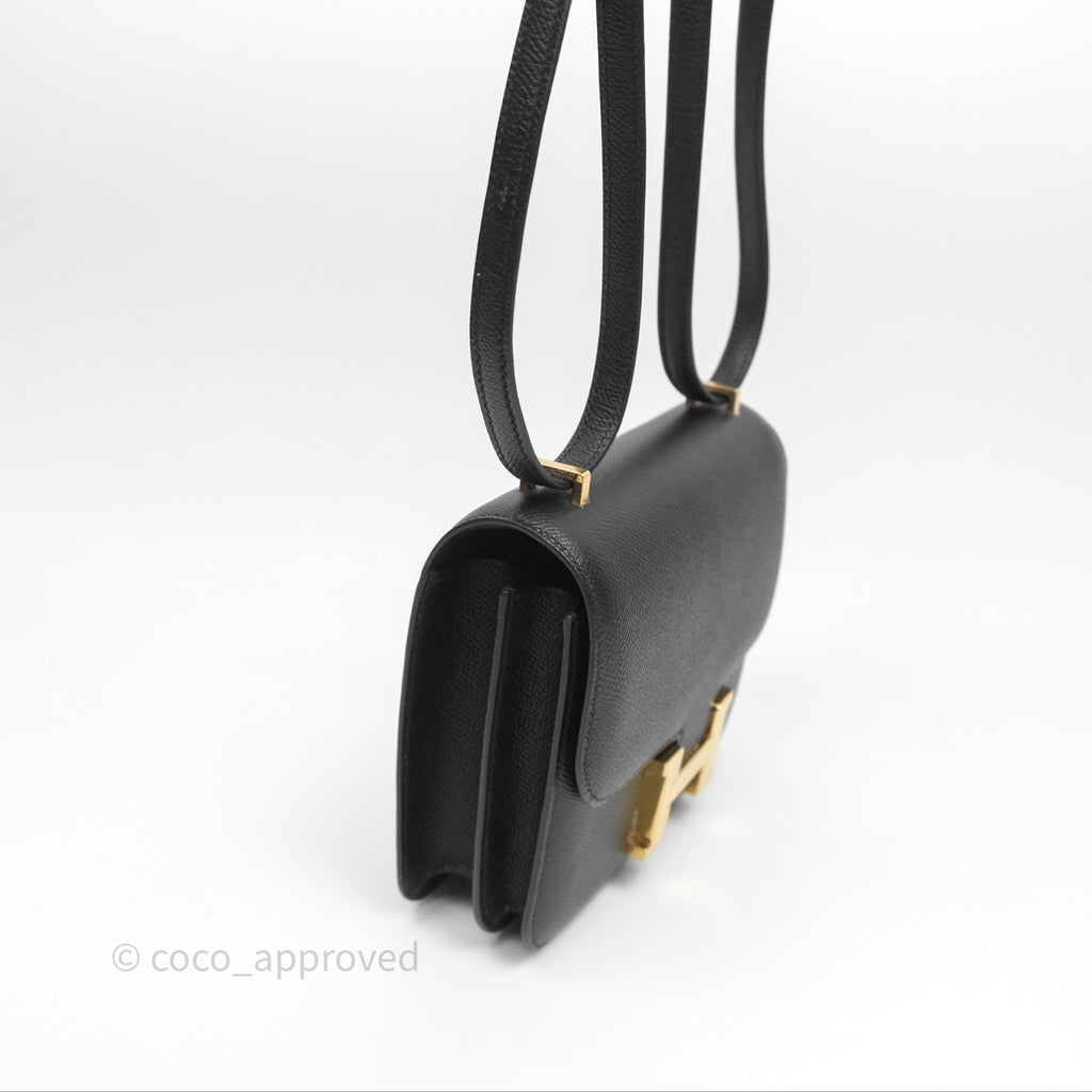 Hermès Constance Mini 18cm Black Noir 89 Epsom Gold Hardware