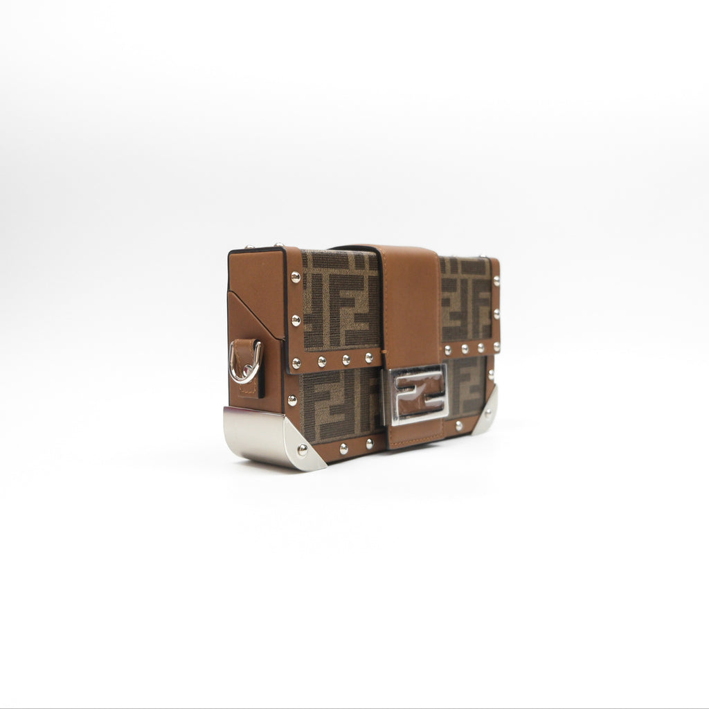 Fendi Mini Baguette Trunk Brown Zucca Canvas