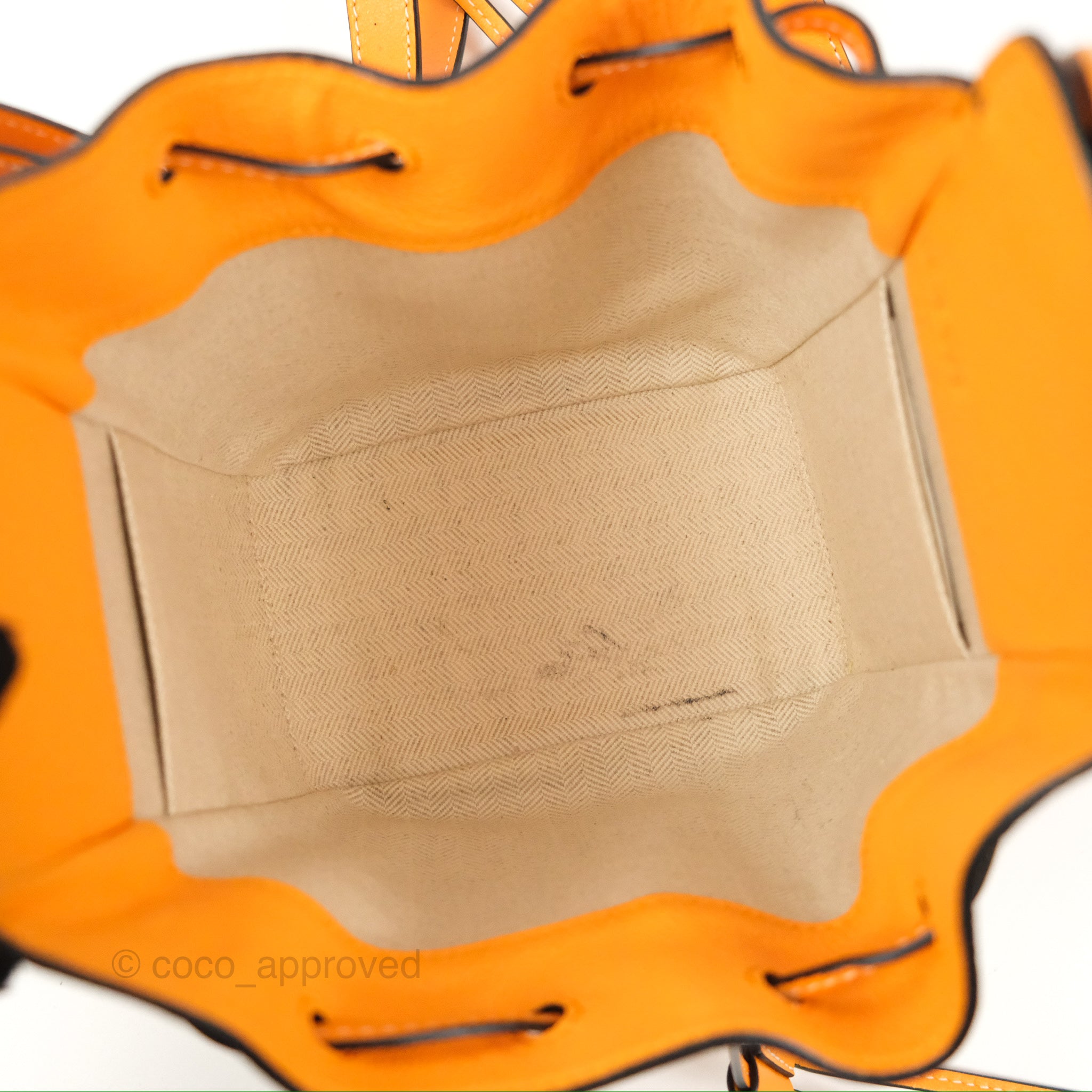 Loewe Mini Hammock Drawstring Orange Calfskin – Coco Approved Studio