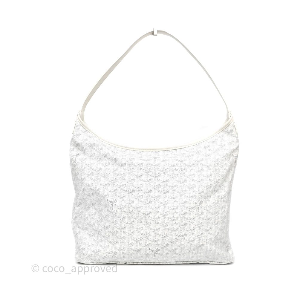 Goyard Bohème Hobo Bag PM White Goyardine Canvas