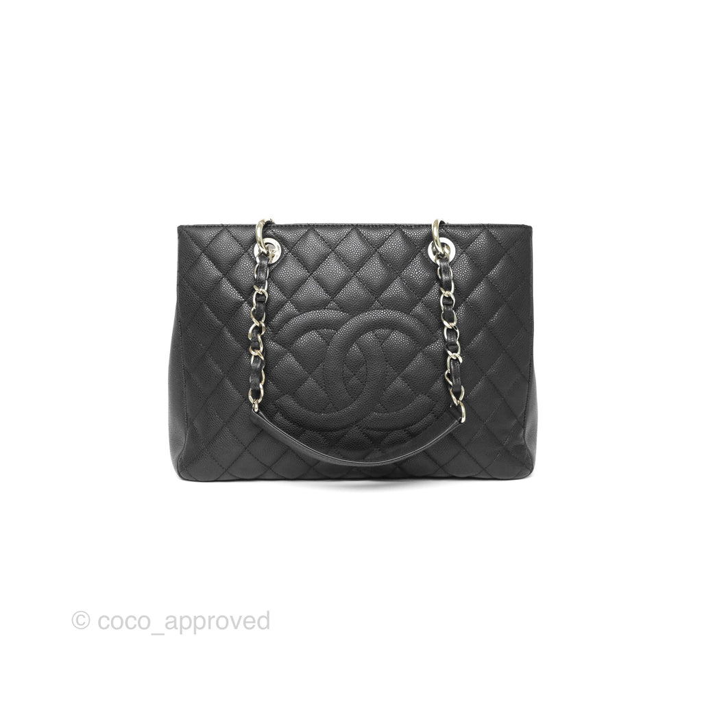 Chanel GST Black Caviar Silver Hardware