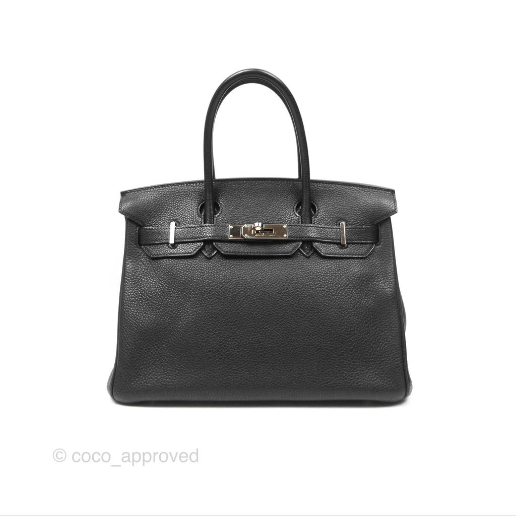 Hermès Birkin 30 Retourne Black Noir 89 Togo Palladium Hardware