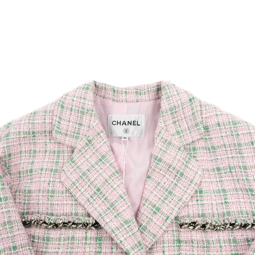 Chanel pink 2025 jacket 2019