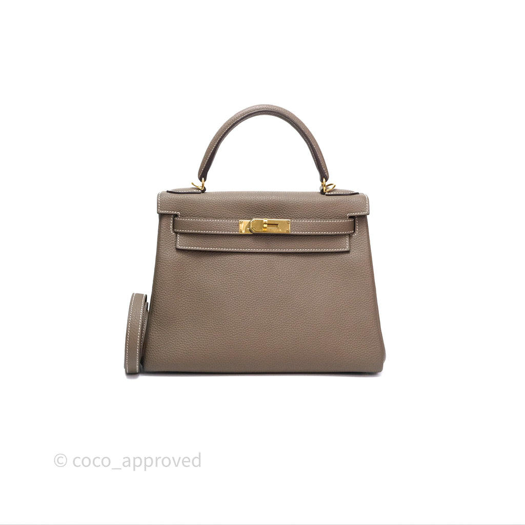 Hermès Kelly II 28 Retourne Etoupe 18 Togo Gold Hardware
