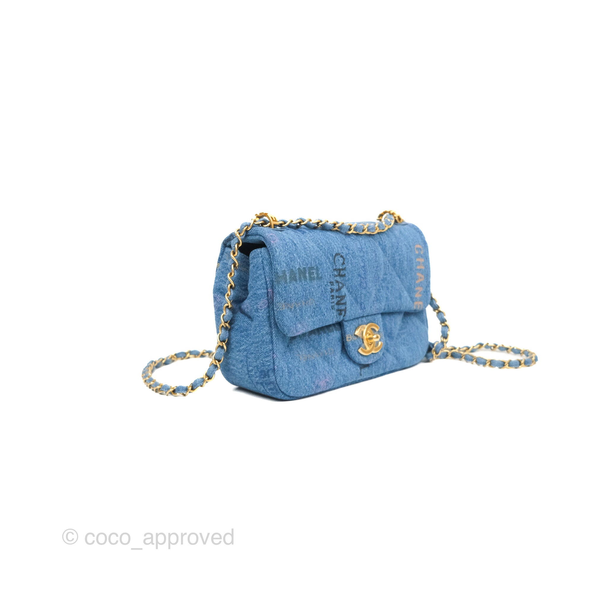 Chanel Quilted Small Denim Mood Flap Blue Multicolor 22P – Coco