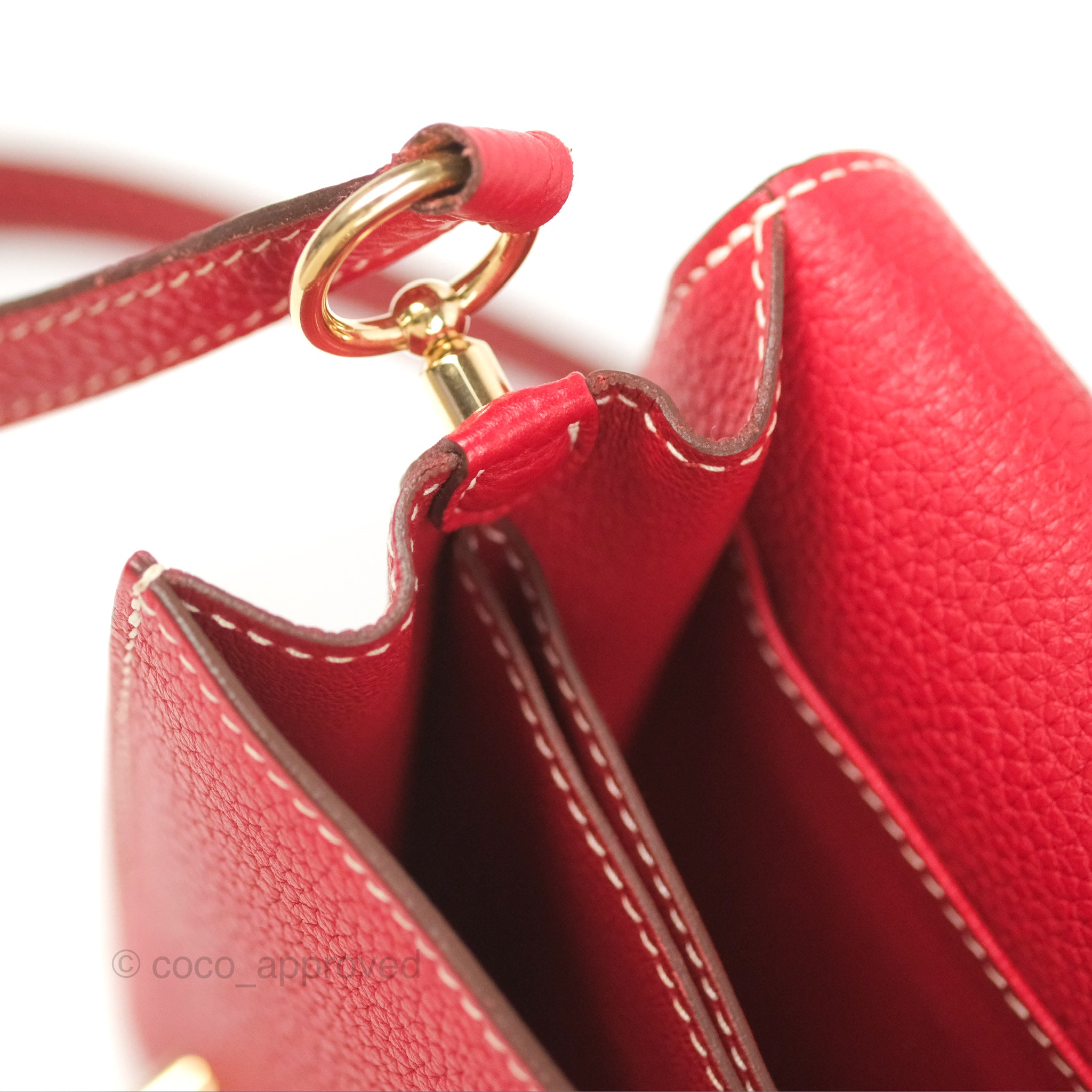 Red Roulis Hermès Roulis 23 Red Clemence Gold Hardware – Coco Approved Studio