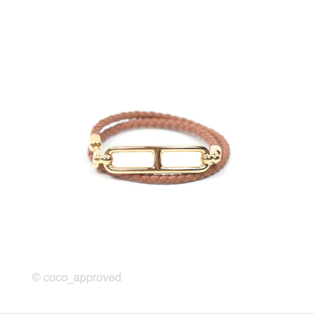 Hermès Roulis Double Tour Bracelet Gold Gold Hardware