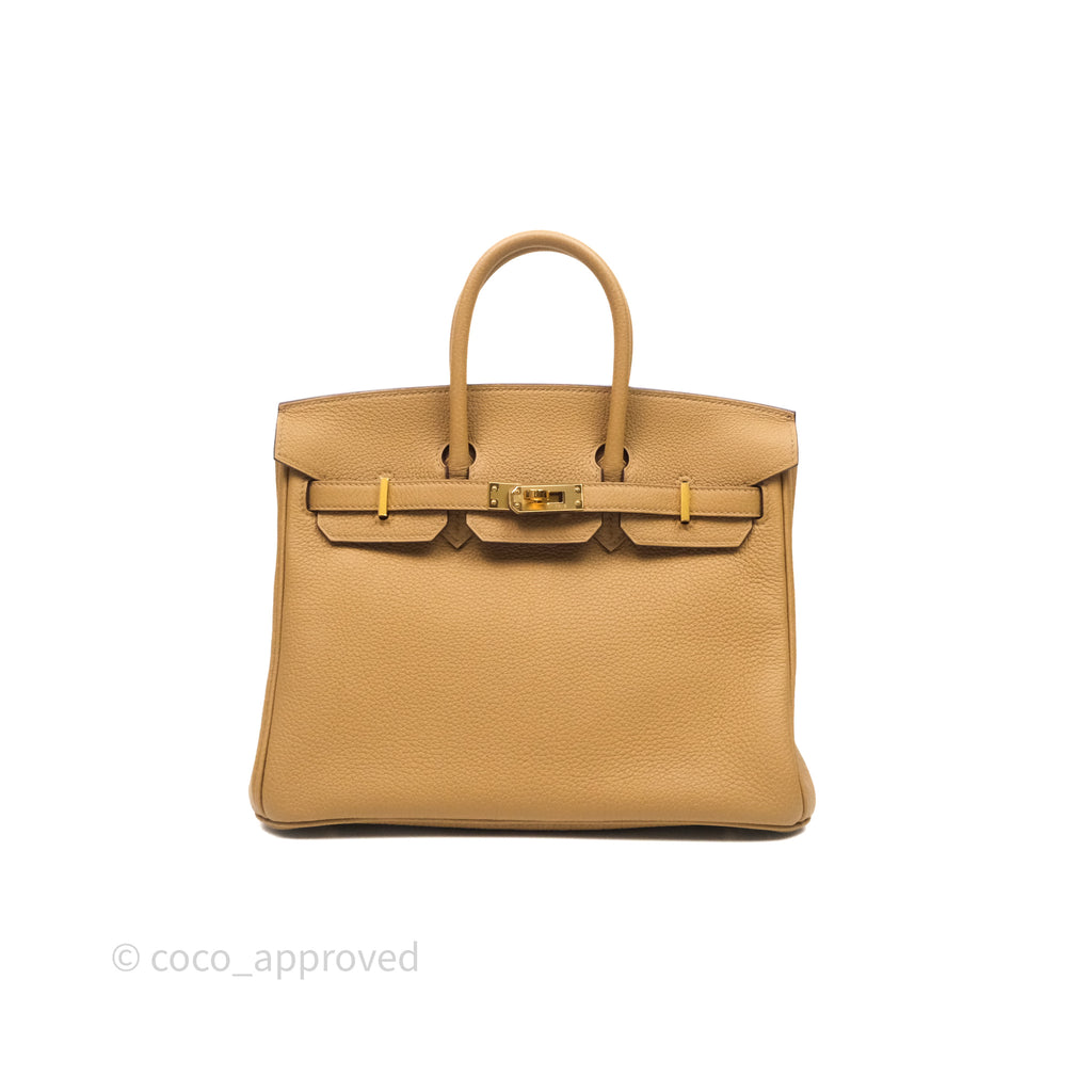 Hermès Birkin 25 Retourne Biscuit 4B Togo Gold Hardware