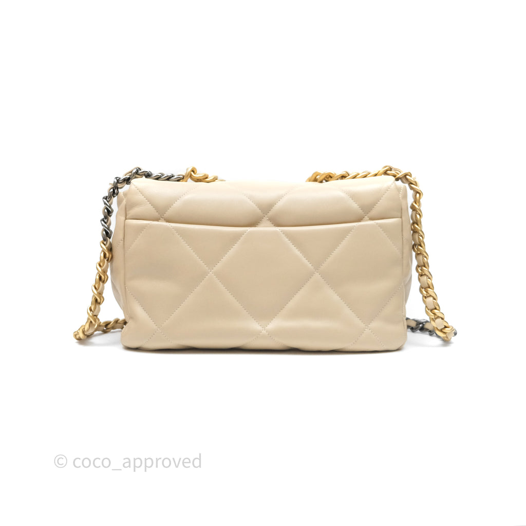 Chanel 19 Medium Beige Mixed Hardware