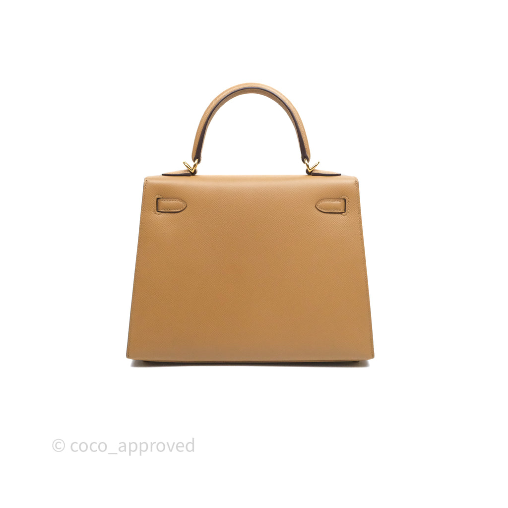Hermès Sellier Kelly 25 Chai 0M Epsom Gold Hardware