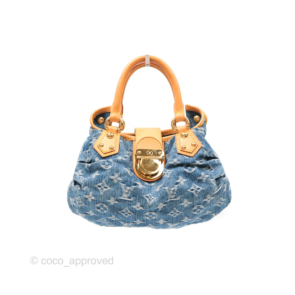 Louis Vuitton Vintage Pleaty Denim Monogram Gold Hardware