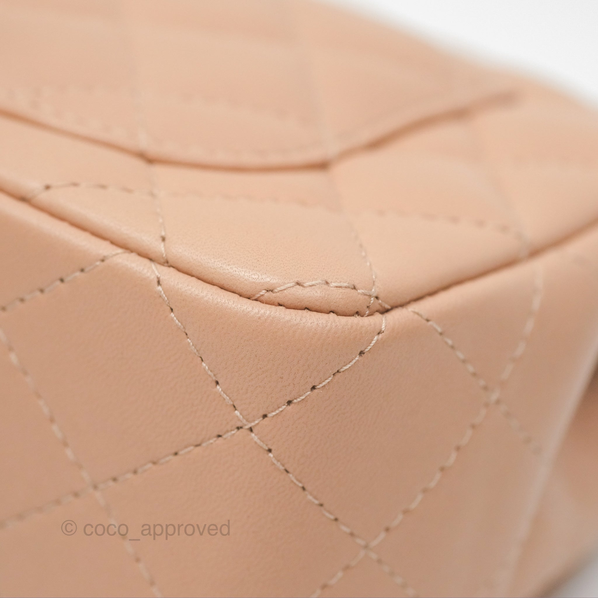Chanel Mini Rectangular Quilted Beige Lambskin Gold Hardware – Coco ...