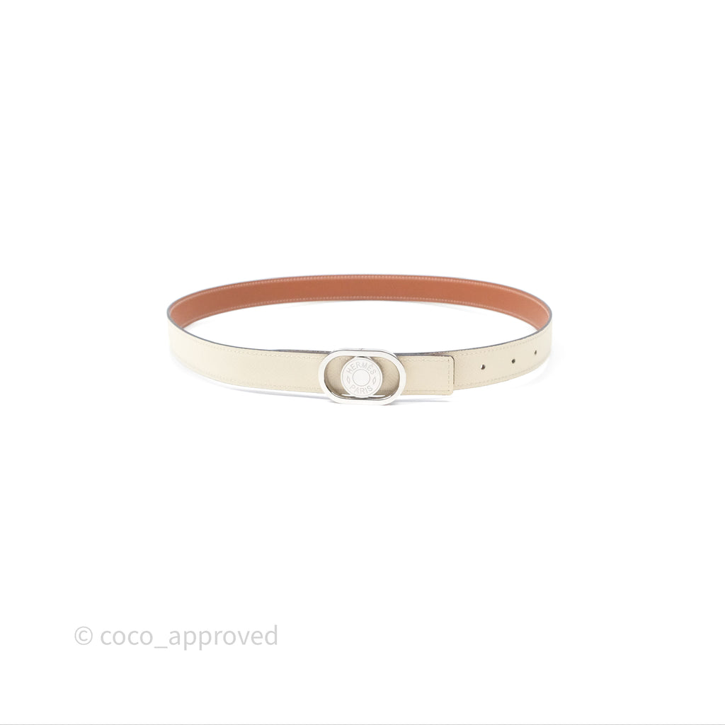 Hermès Clou De Selle Belt Buckle & Reversible Strap Gold/ Nata Palladium Hardware