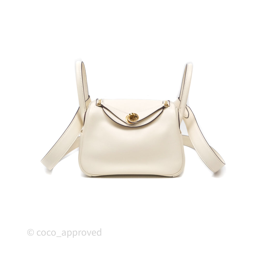 Hermès Mini Lindy 20 Nata I2 Swift Gold Hardware