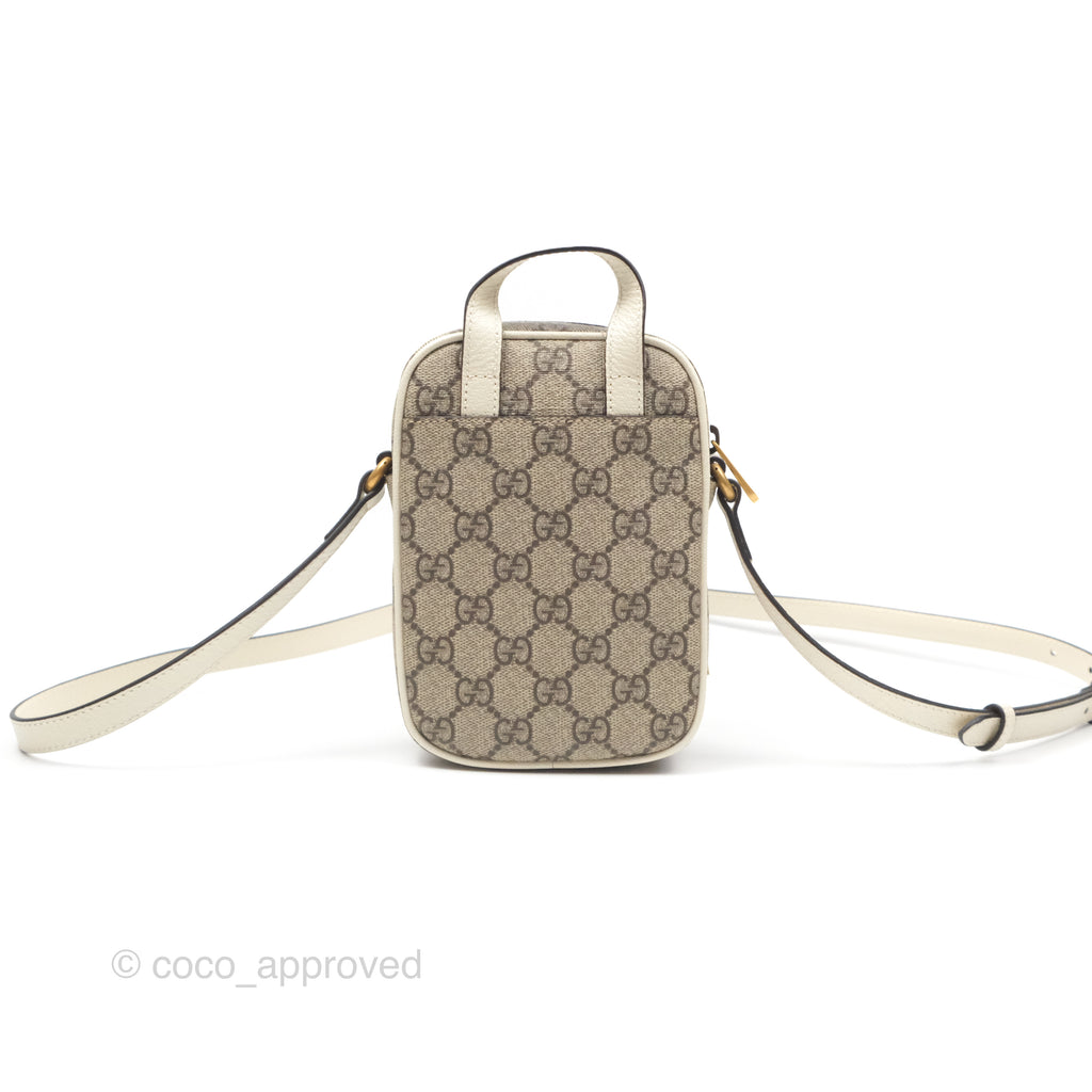 Gucci Ophidia GG Supreme Mini Crossbody Bag White