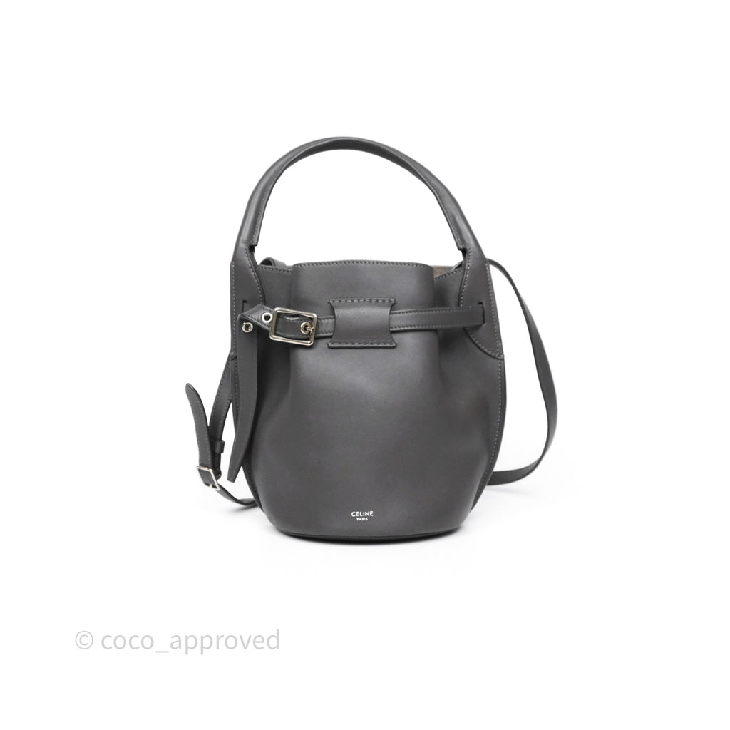 Celine Big Bag Nano Bucket Grey Grained Calfskin