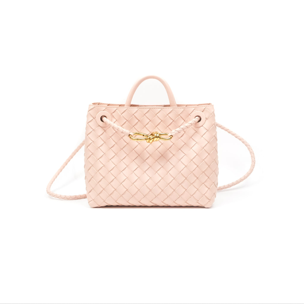 Bottega Veneta Small Andiamo Bag Lotus Intrecciato Lambskin