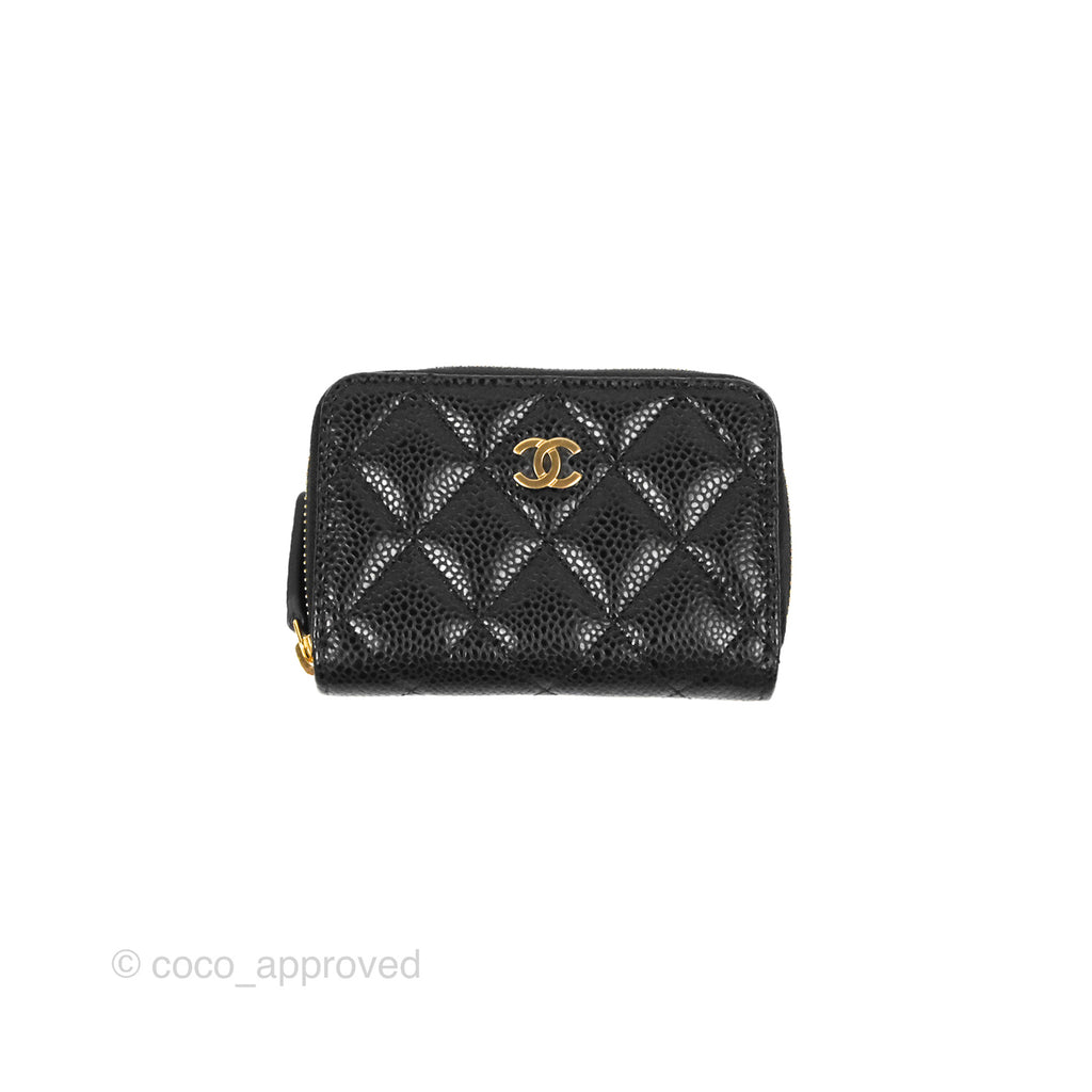 Chanel Classic Zipped Coin Purse Pink Caviar Gold Hardware – Coco Approved  Studio