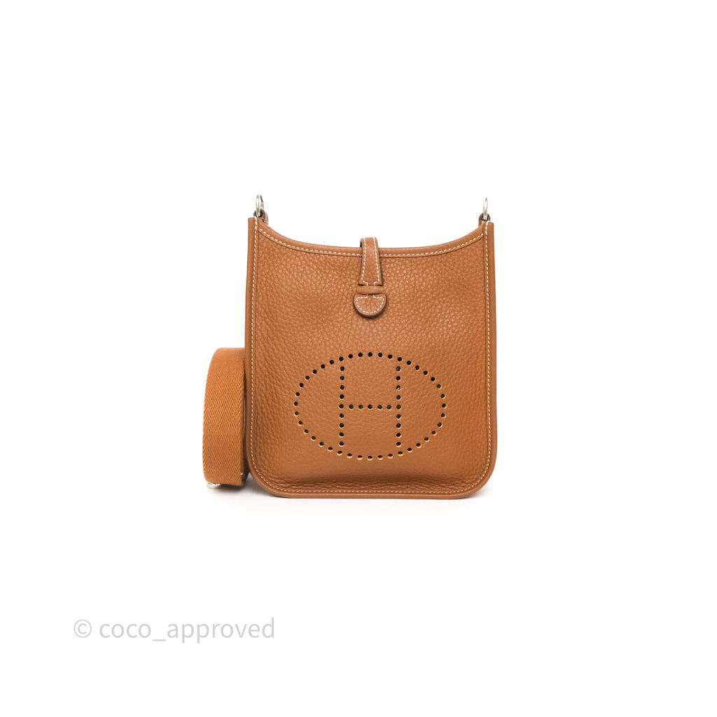 Hermès Mini Evelyne 16 Amazone Gold 37 Clemence Palladium Hardware