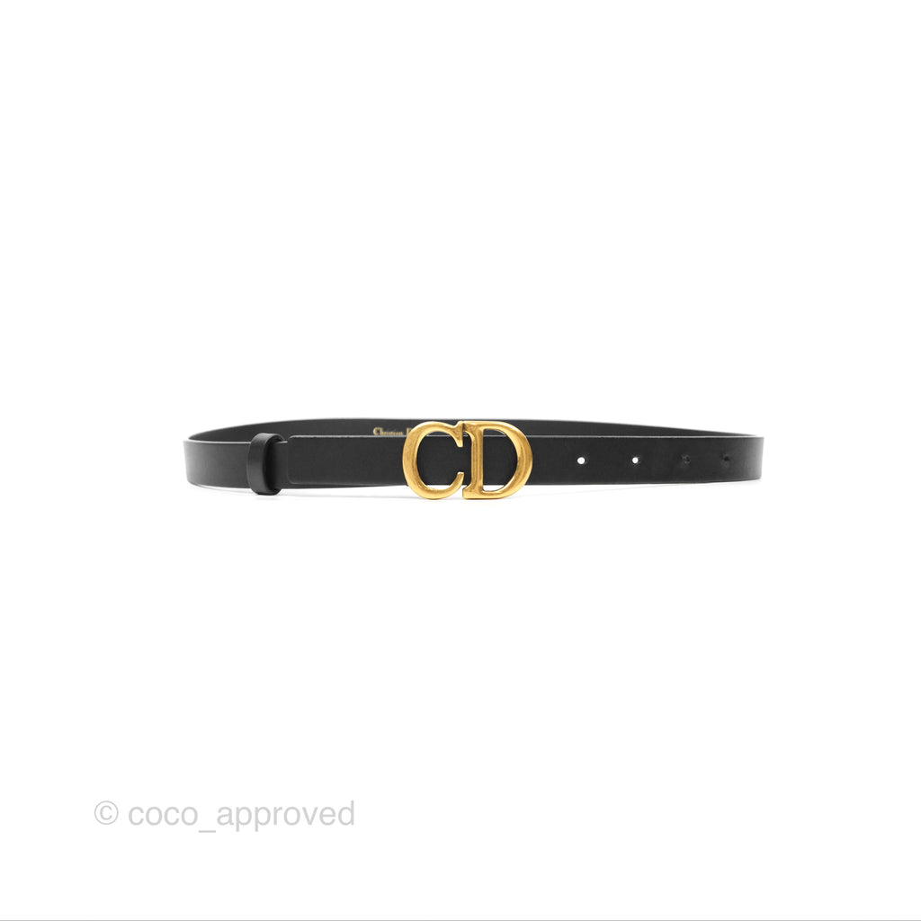 Dior Saddle Belt Black Ultrasmooth Calfskin Antique Gold