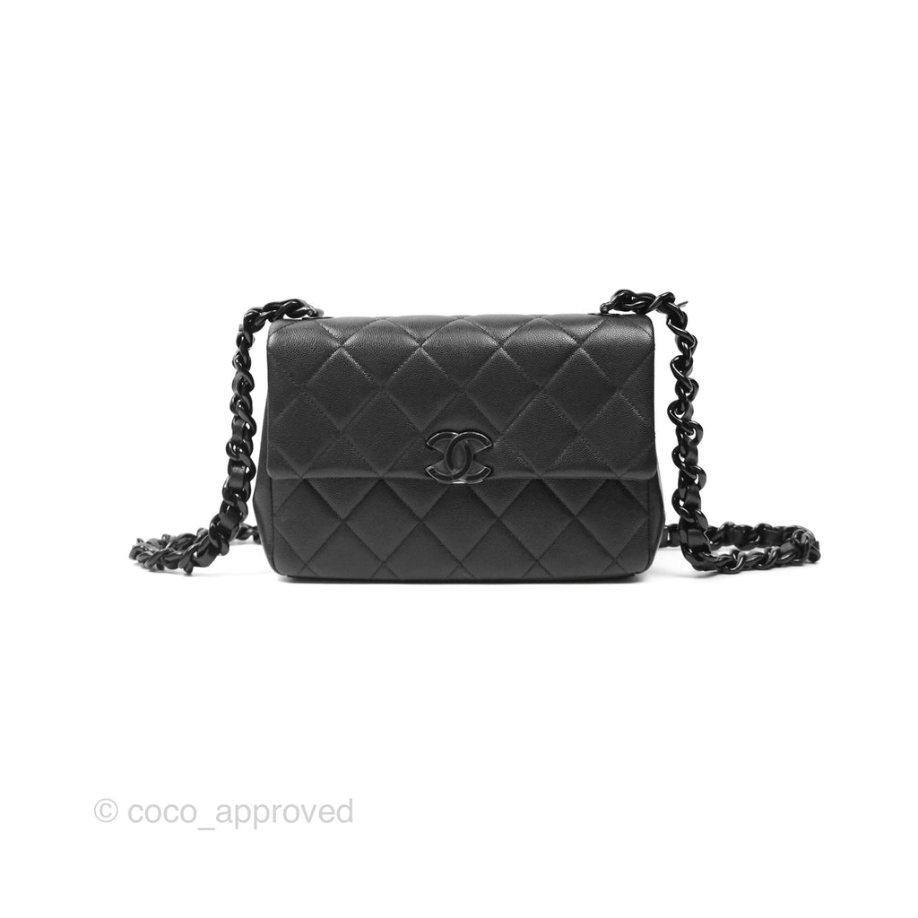 Chanel My Everything Flap Bag So Black Caviar Incognito Hardware