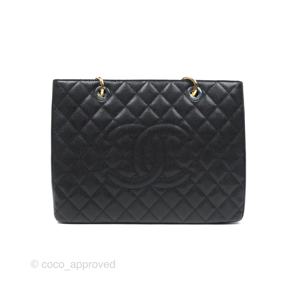 Chanel GST Black Caviar Gold Hardware