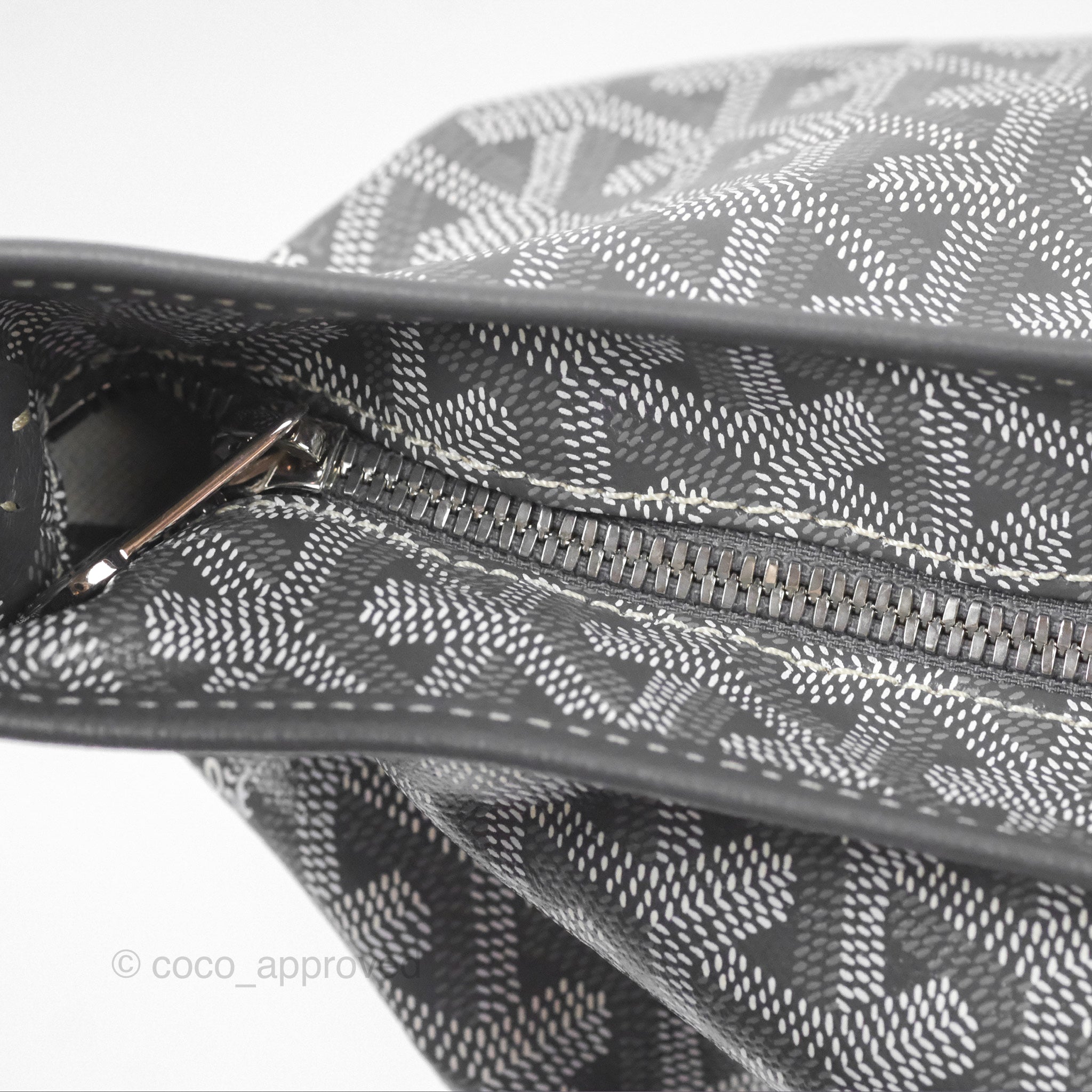 希少品◆入手困難♪【GOYARD】Boheme Hobo PM バッグ Grey Goyard Grey Goyardine Canvas And Chevroches Calfskin Boheme