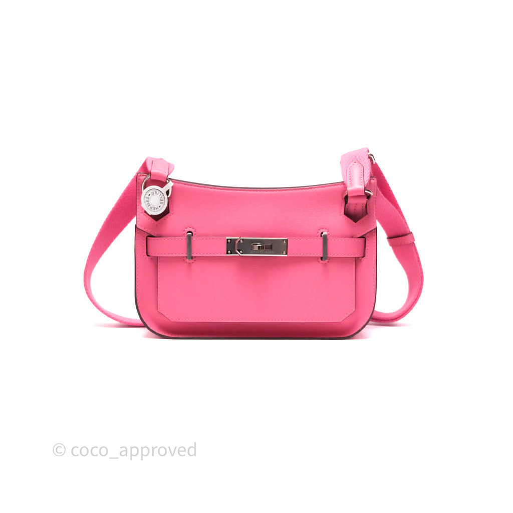 Hermès Mini Jypsiere Rose Azalee 8W Evercolor Palladium Hardware