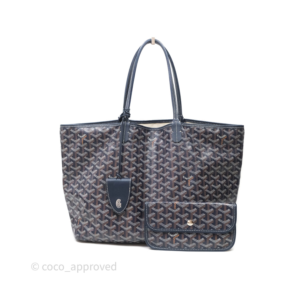 Goyard St. Louis Tote PM Navy/Tan