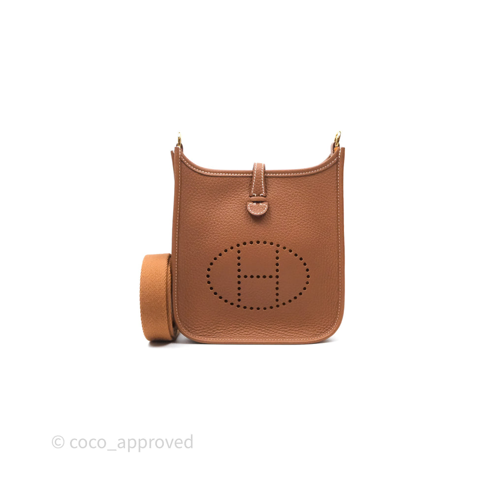 Hermès Mini Evelyne 16 Amazone Gold 37 Clemence Gold Hardware