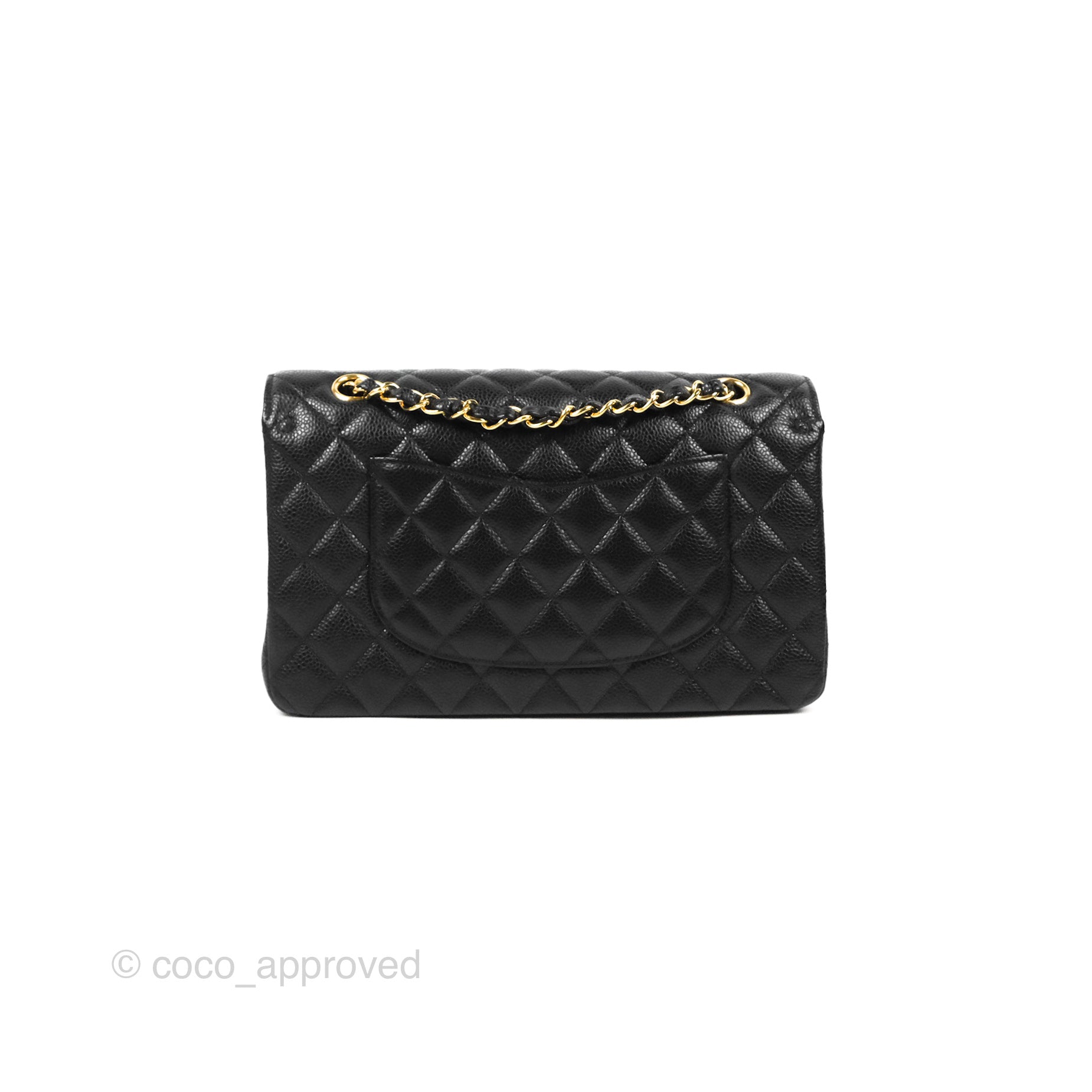 Chanel Vintage Classic Quilted Caviar Single White Jumbo Flap