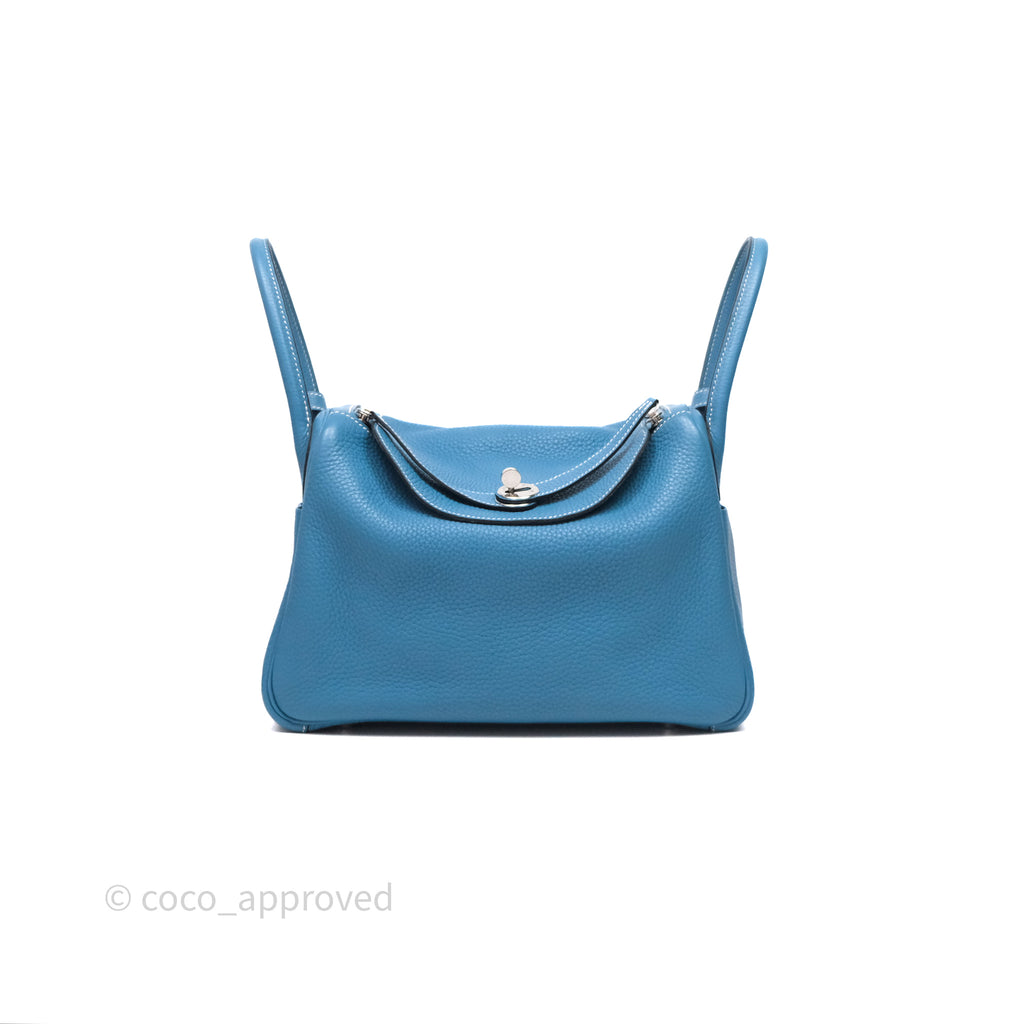 Hermès Lindy 30 Bleu Jean 75 Clemence Palladium Hardware