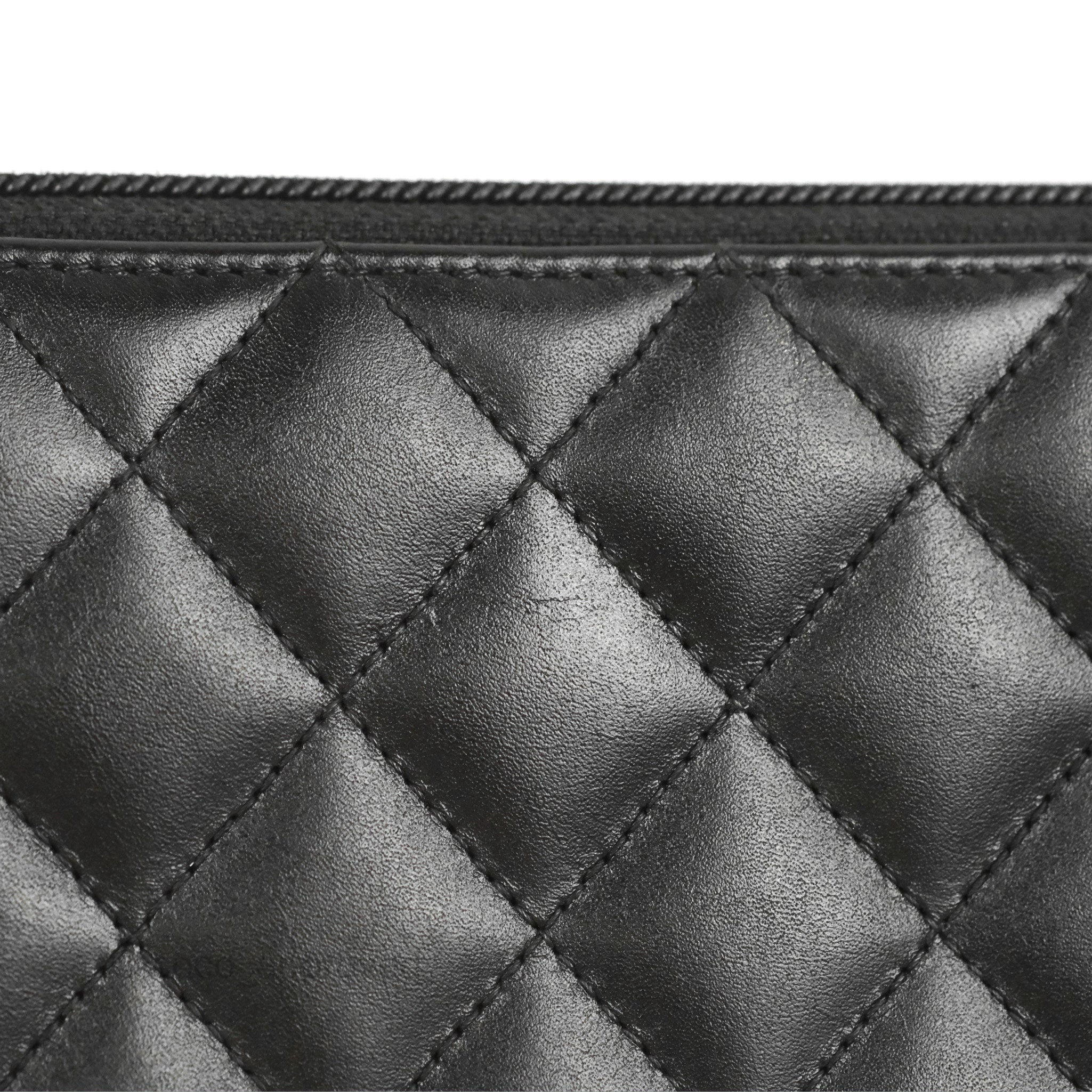 Chanel Quilted Cambon Yen Zip Long Wallet Black Calfskin Silver Hardwa – Coco  Approved Studio