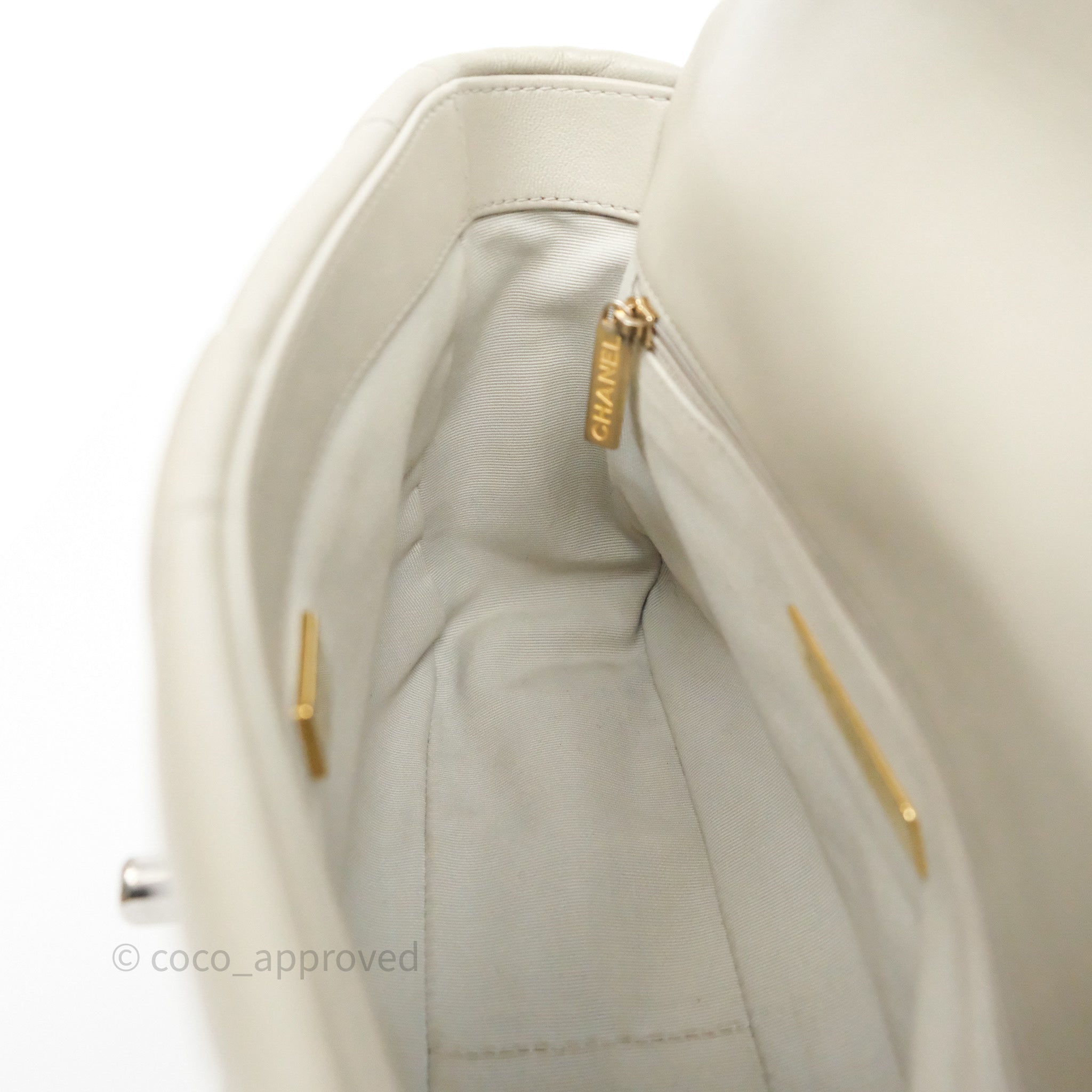 Chanel 19 Small Sage Grey Mixed Hardware – Coco Approved Studio