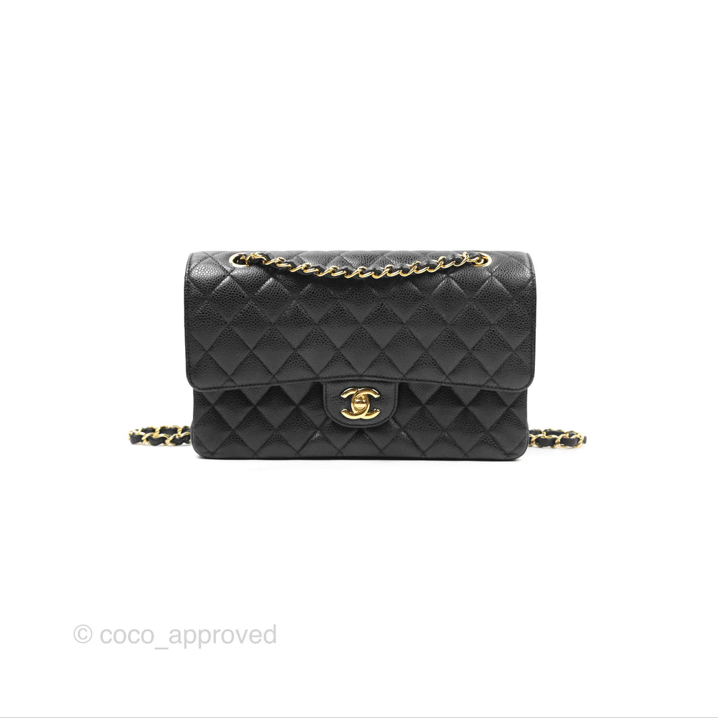 Chanel Black Quilted Caviar Leather Single Classic Flap Shoulder Bag ○  Labellov ○ Buy and Sell Authentic Luxury