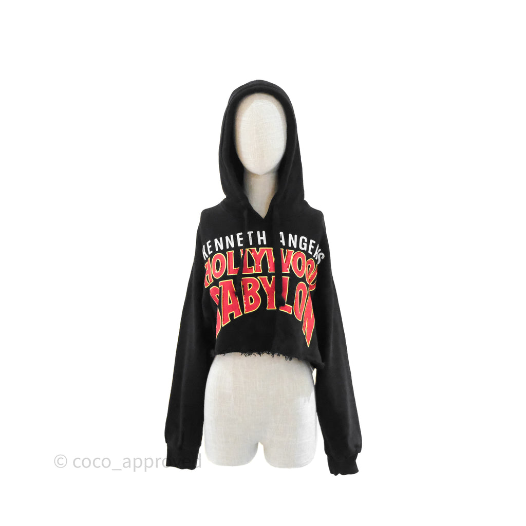 Gucci Hollywood Babylon Cropped Hoodie Black