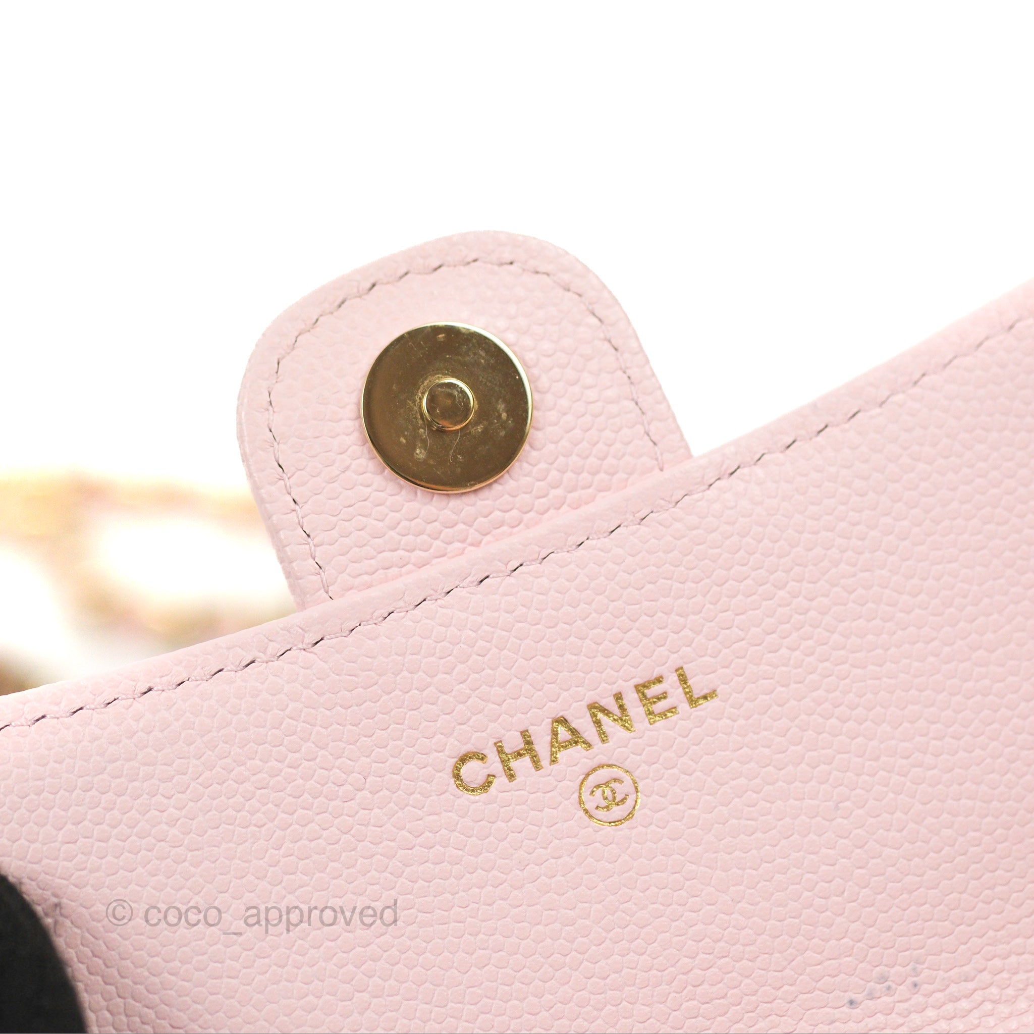 Chanel Mini Wallet With Chain Light Pink Caviar Gold Hardware – Coco  Approved Studio