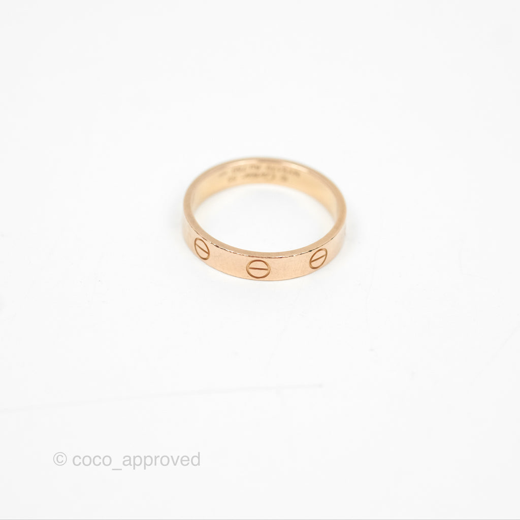 Cartier Love Wedding Band Ring Pink Gold 
