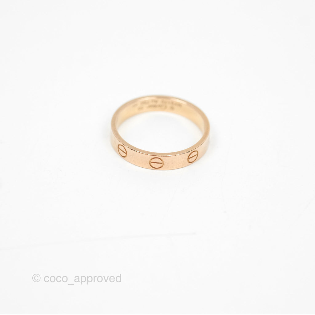 Cartier Love Wedding Band Ring Pink Gold 