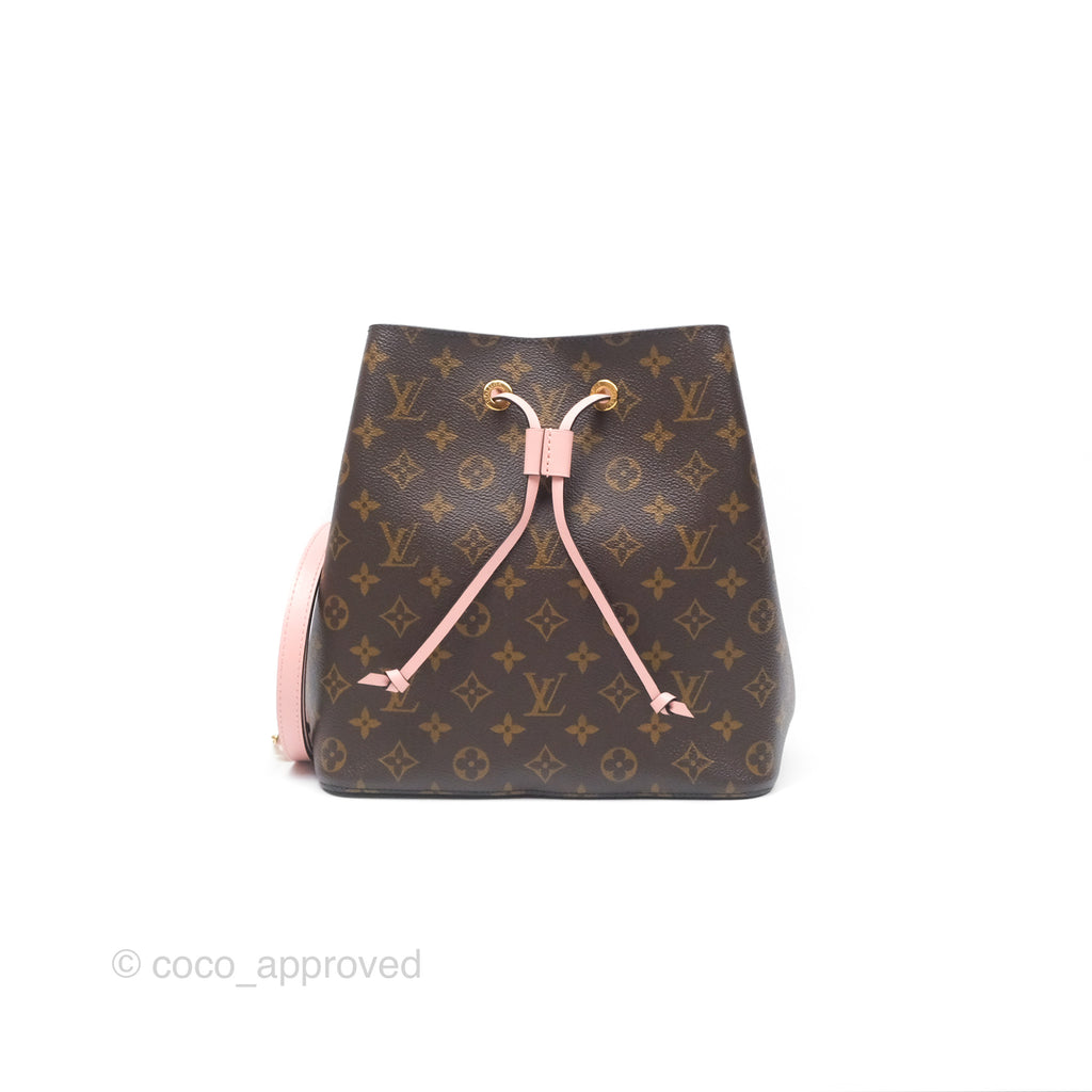 Louis Vuitton Neonoe Bucket Bag MM Monogram Canvas Rose Poudre