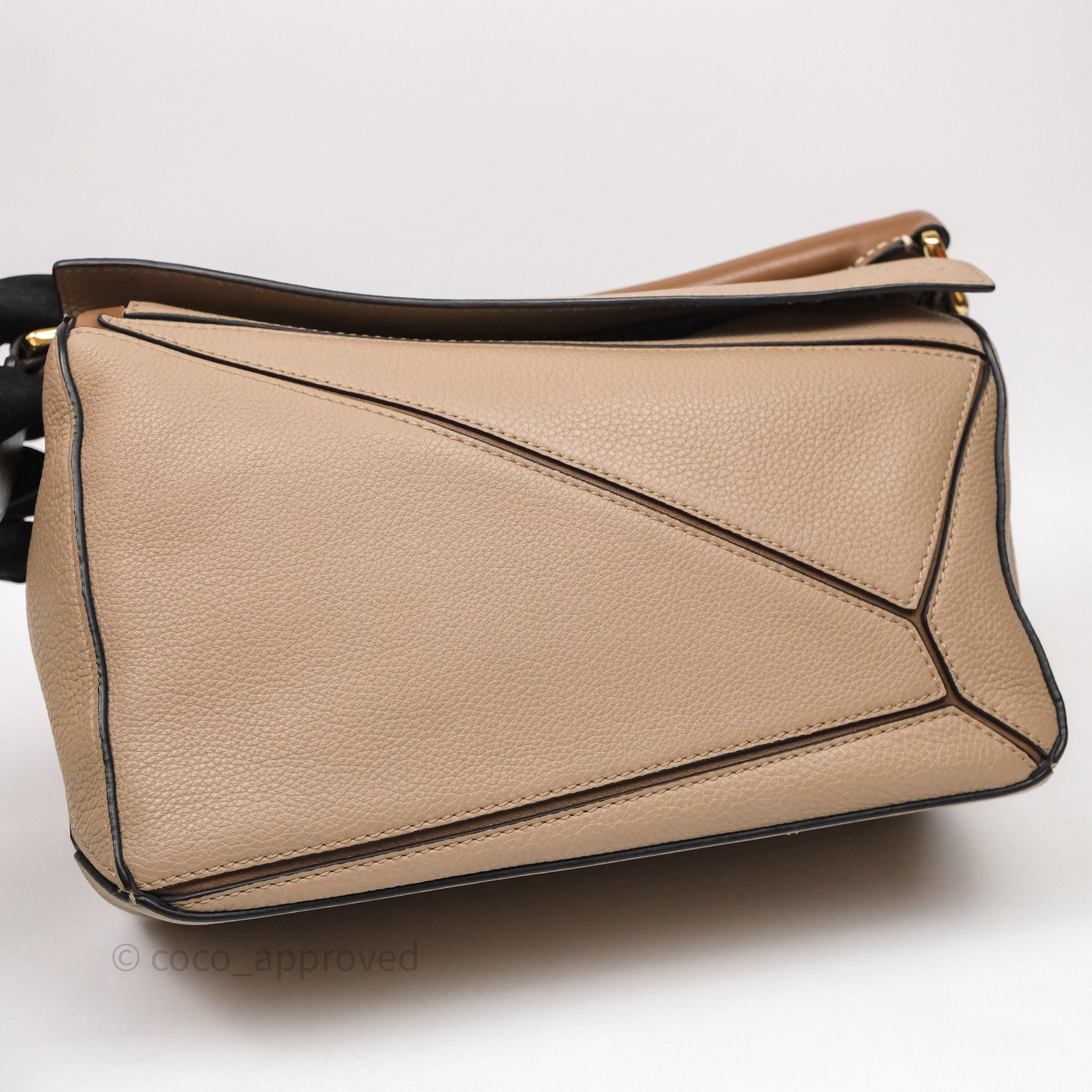 Loewe Small Puzzle Bag Sand Mink Grained Calfskin – Coco Approved