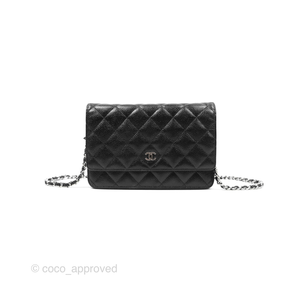 Chanel Quilted Classic WOC Black Caviar Silver Hardware