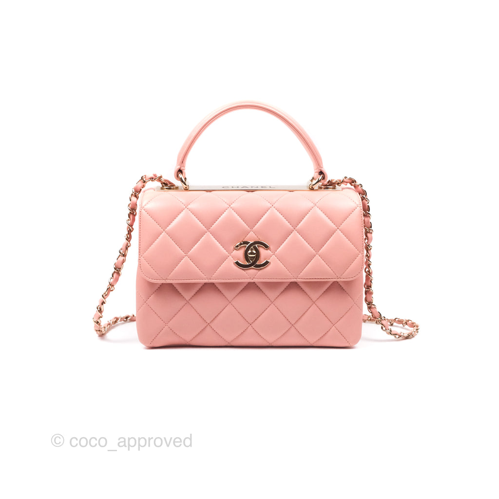 Chanel Small Trendy CC Pink Lambskin Gold Hardware